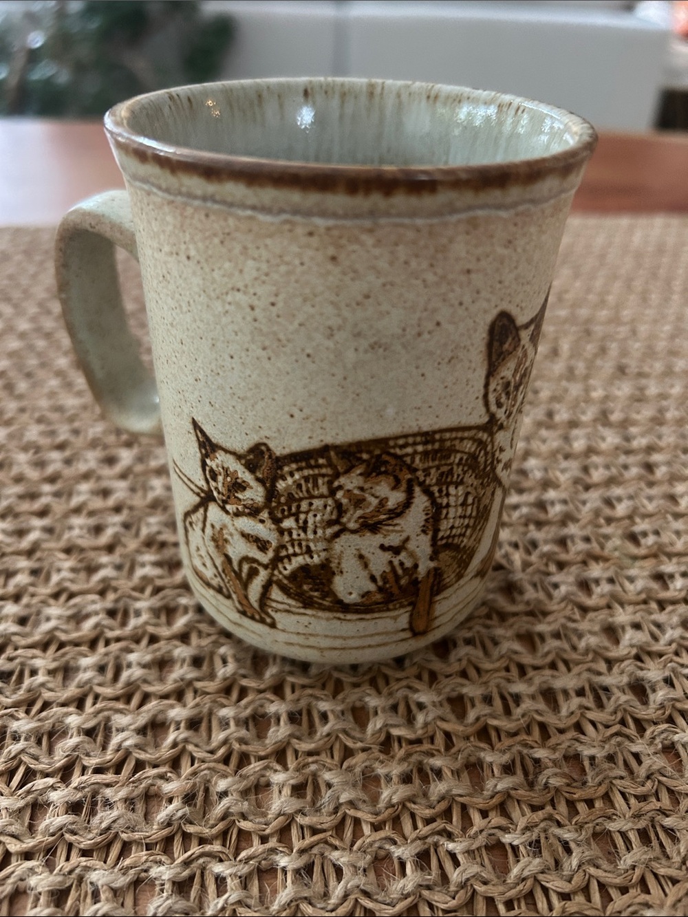 Vintage Dunoon Cat Stoneware Mug